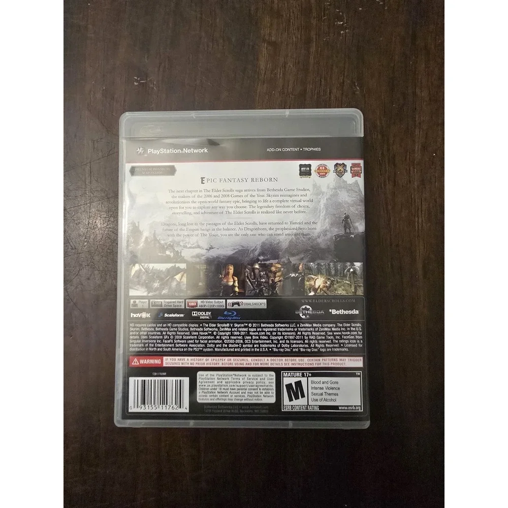 The Elder Scrolls V Skyrim Playstation 3 PS3 USA Complete CIB Tested